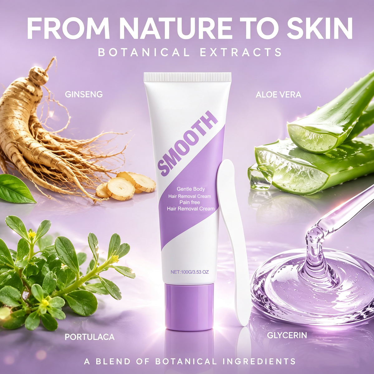 Smooth Hair Removal Cream, Hair Removal Cream for Men and Women