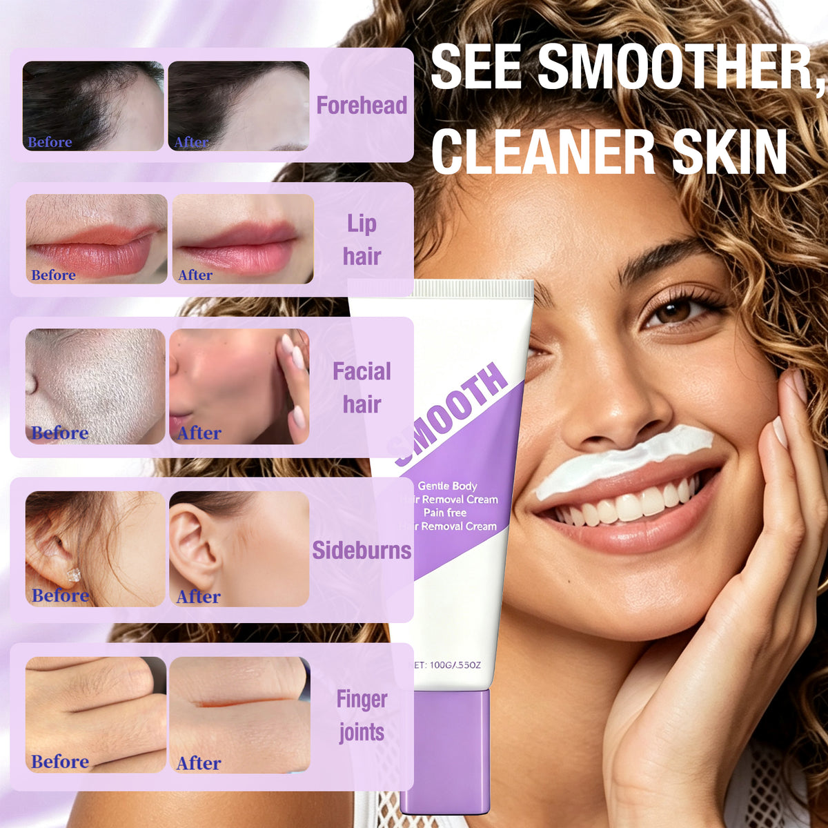 Smooth Hair Removal Cream, Hair Removal Cream for Men and Women