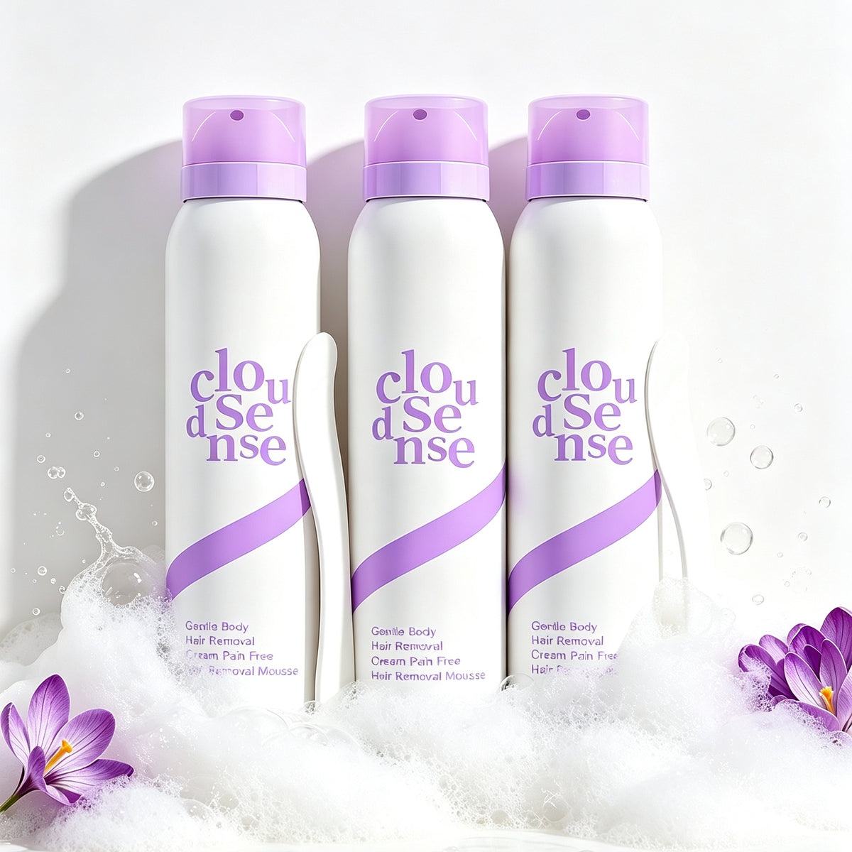 Cloud Sense Hair Removal Spray for Men & Women, For Sensitive Skin, 3 Packs