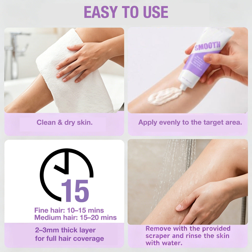 Smooth Hair Removal Cream, Hair Removal Cream for Men and Women